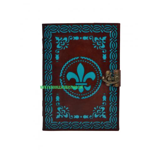 Handmade New Leather Tool Cut Work Antique Fluer Leather Journal Notebook 120 Pages Blank Unlined Paper